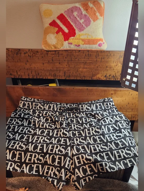 VERSACE All Over Logo Board Shorts - Picture 12 of 12